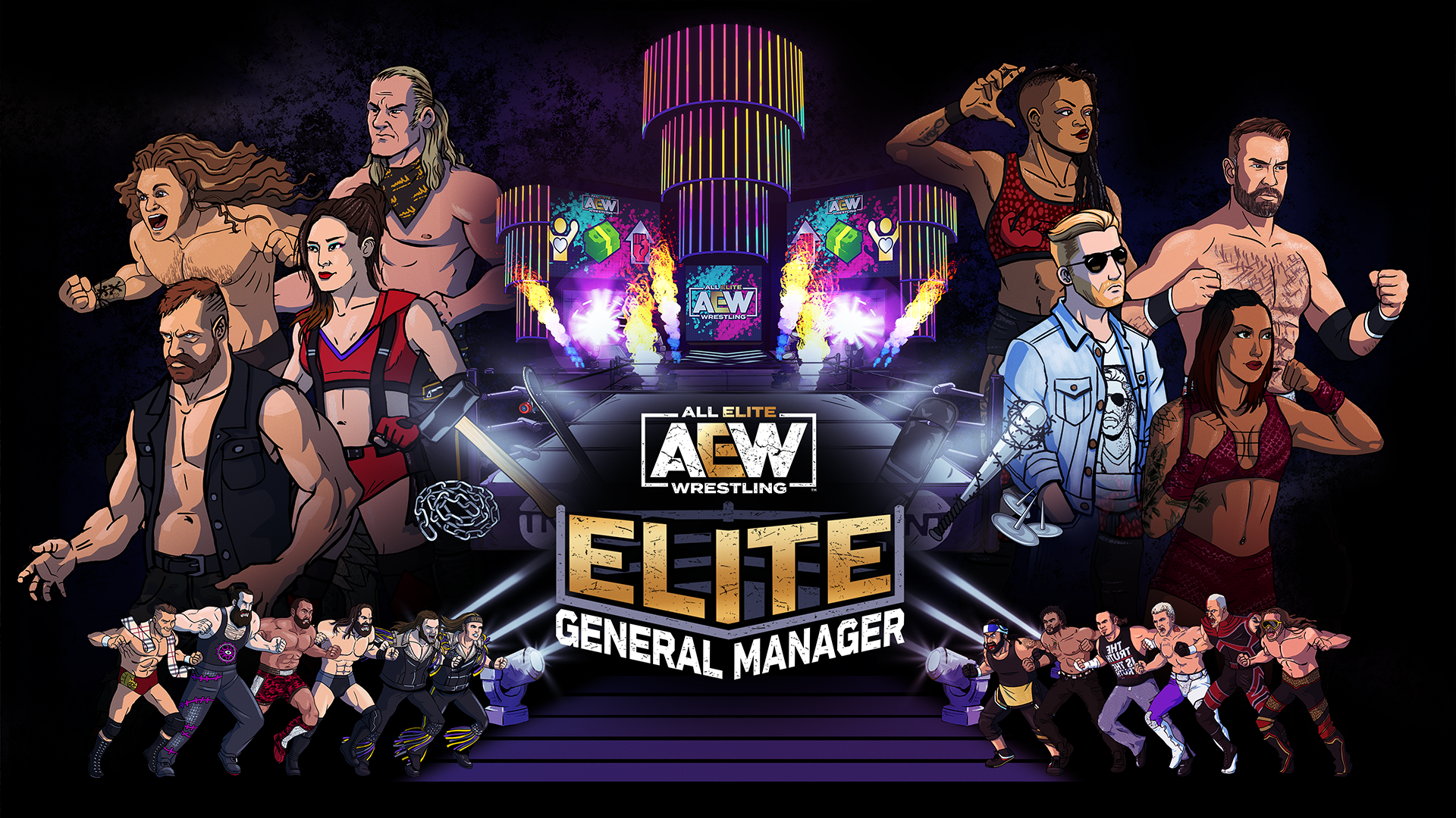 Palmassgames. Elite General. AEW игра. ГМ игра. All Elite Wrestling ростер game.